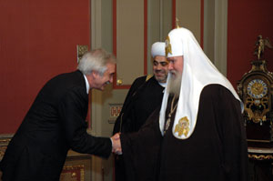 Встреча Святейшего Патриарха Алексия с Председателем Управления Мусульман Кавказа Шейх-уль-Исламом гаджи Аллахшукюром Пашазаде